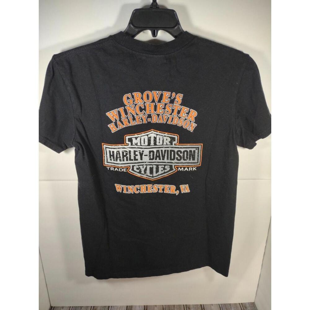 Harley Davidson Men's Size Medium Winchester VA Motorcycle Biker Black T-Shirt